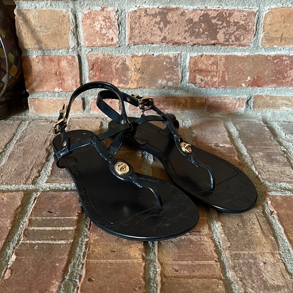 Coach Black Sandals